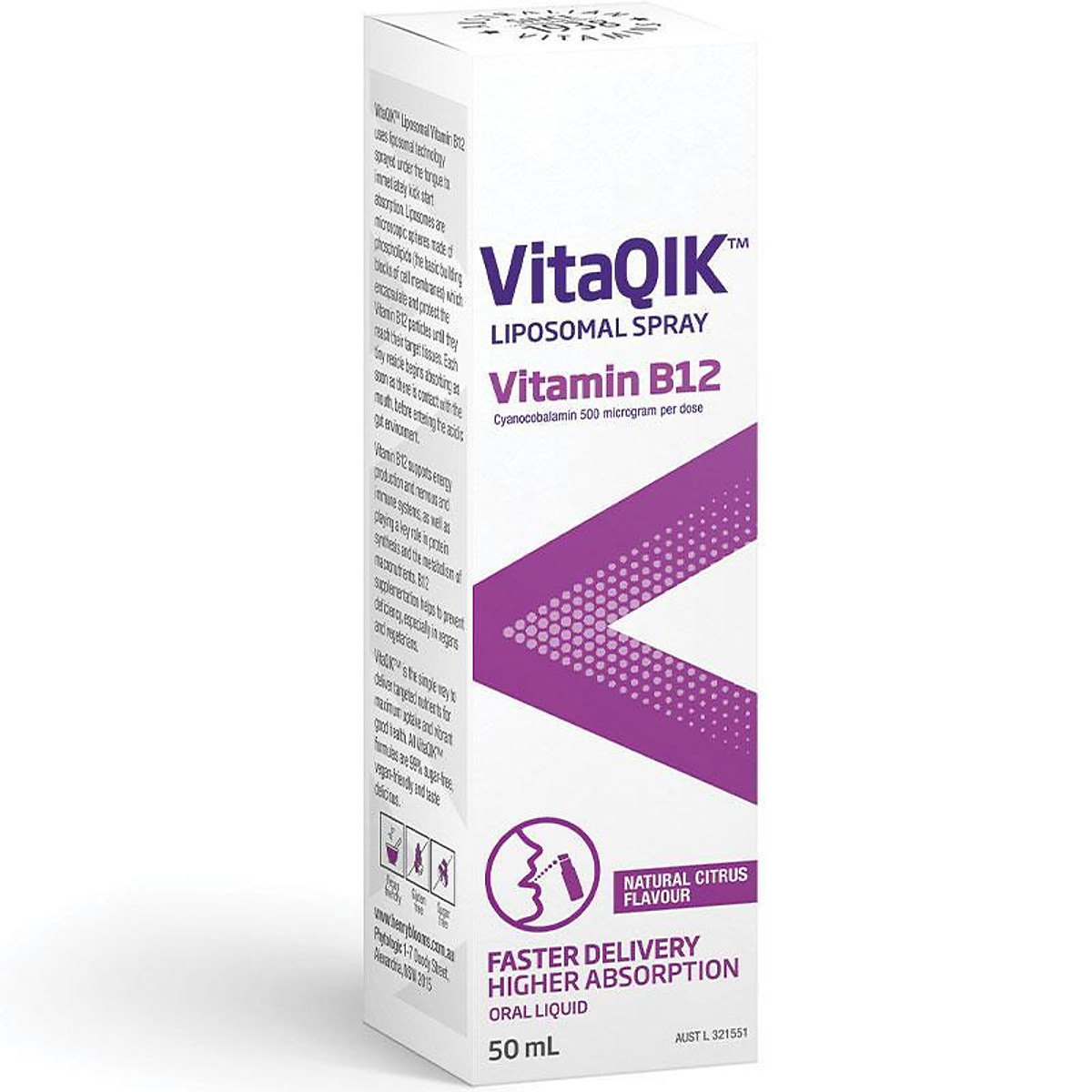 Blooms VitaQIK Vitamin B12 50ml Oral Spray | Global Ecom | Tiki