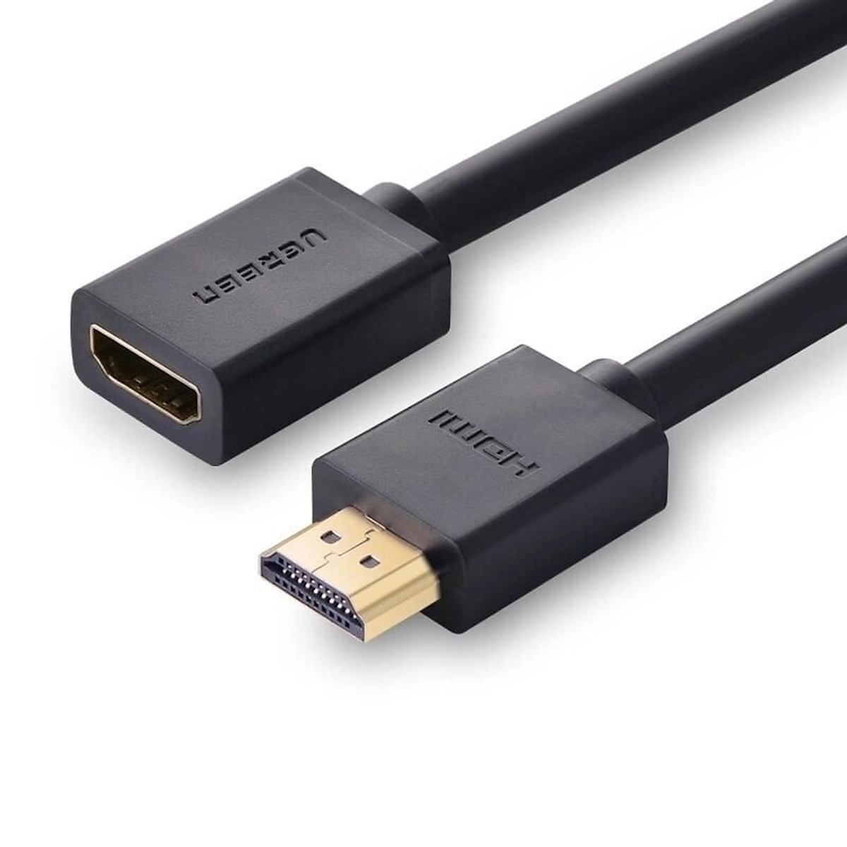Cáp tín hiệu HDMI nối dài hỗ trợ 4K 2K full hd dài 1M màu đen UGREEN 10141Hd107 Hàng chính hãng