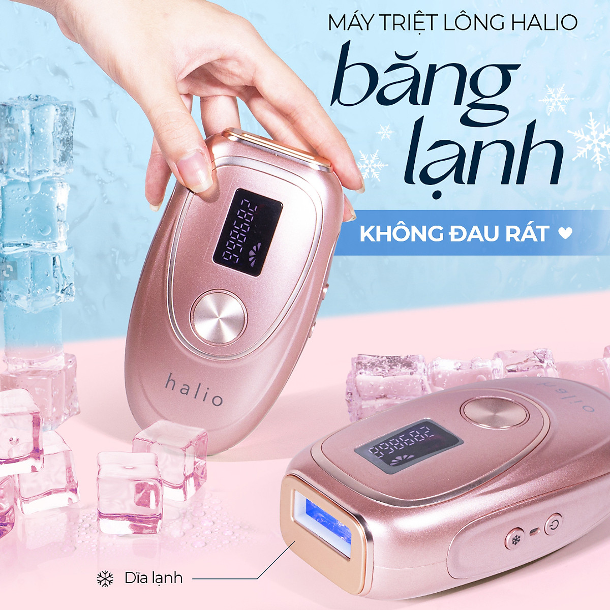 Máy Triệt Lông Băng Lạnh Trẻ Hóa Da Halio IPL Cooling Hair Removal Device
