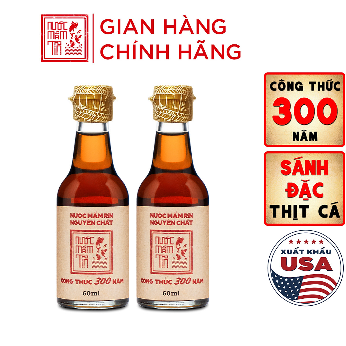 Đặc Sản Bình Thuận - Combo 2 Chai 60Ml Nước Mắm Tĩn Mini Du Lịch 40N Đạm Tự Nhiên Nước Mắm Rin Nguyên Chất Truyền Thống Sạch Là Cốt Nhĩ Từ Cá Cơm Than Sánh Đặc Thịt Cá Không Chất Bảo Quản - Ocop 4 Sao