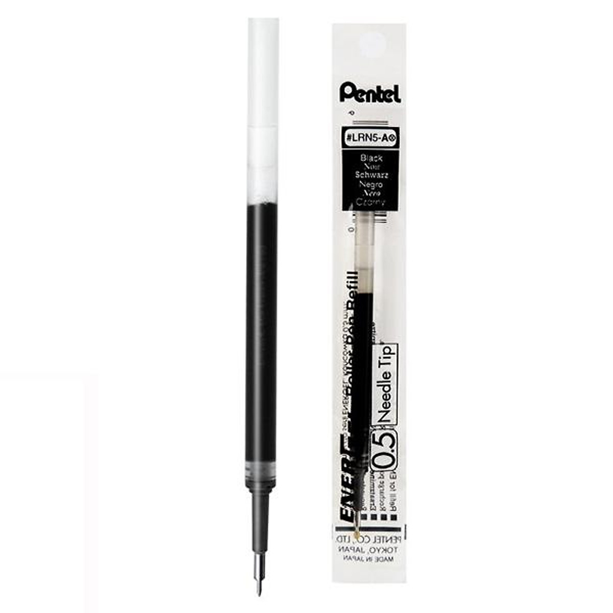 Ruột Bút Gel Pentel LRN5 (0.5mm) - Mực Đen