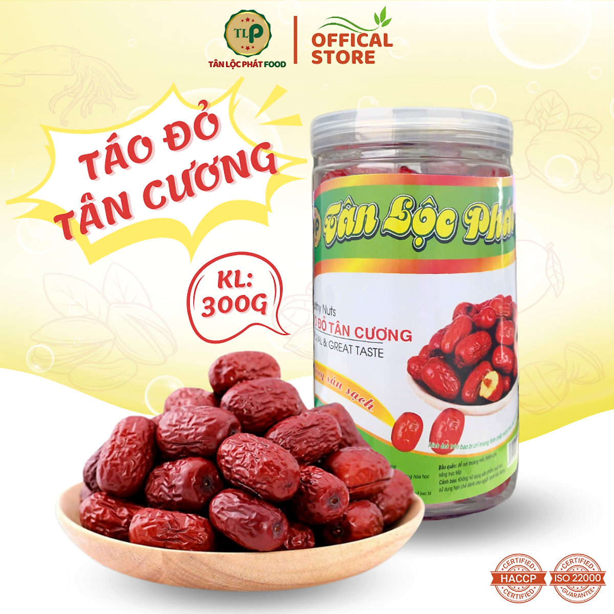 TÁO ĐỎ TÂN CƯƠNG TÂN LỘC PHÁT - HŨ 300G