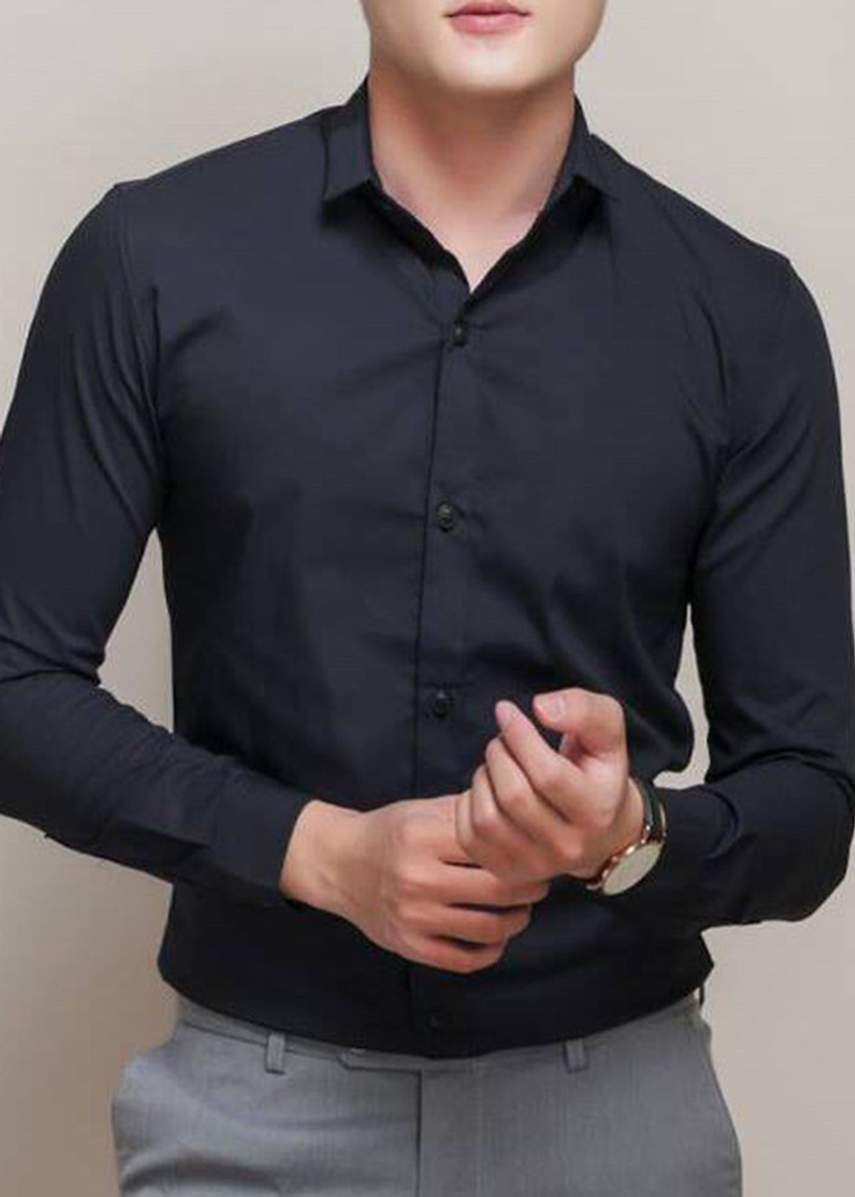 Áo sơ mi nam tay dài Khatoco trơn đen mã A1MD360T1CNDE0032501D Thời trang nam Khatoco #6 Áo sơ mi nam tay dài Khatoco trơn đen mã A1MD360T1CNDE0032501D Thời trang nam Khatoco