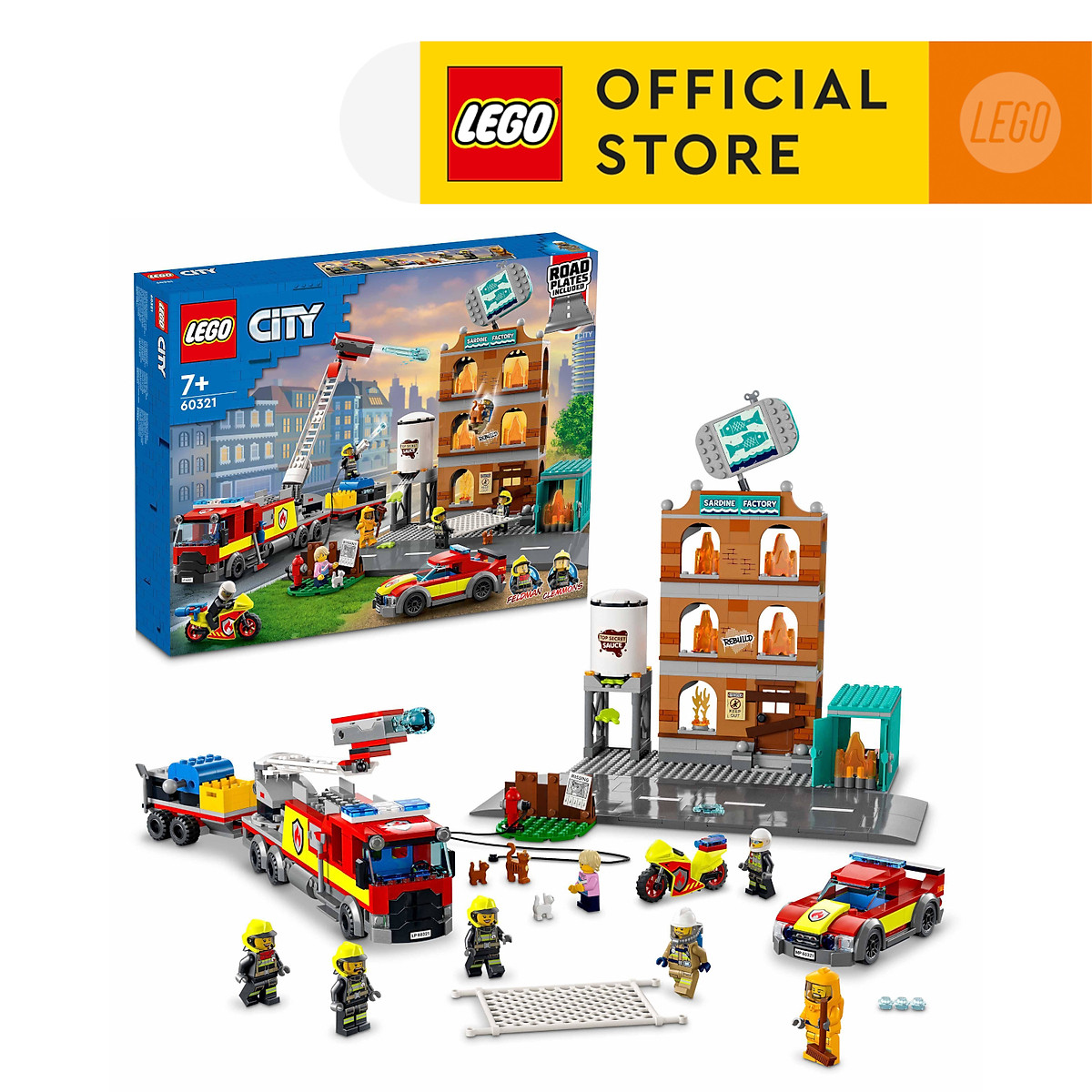 LEGO City 60321 Biệt đội lính cứu hỏa thành phố City (766 chi tiết)