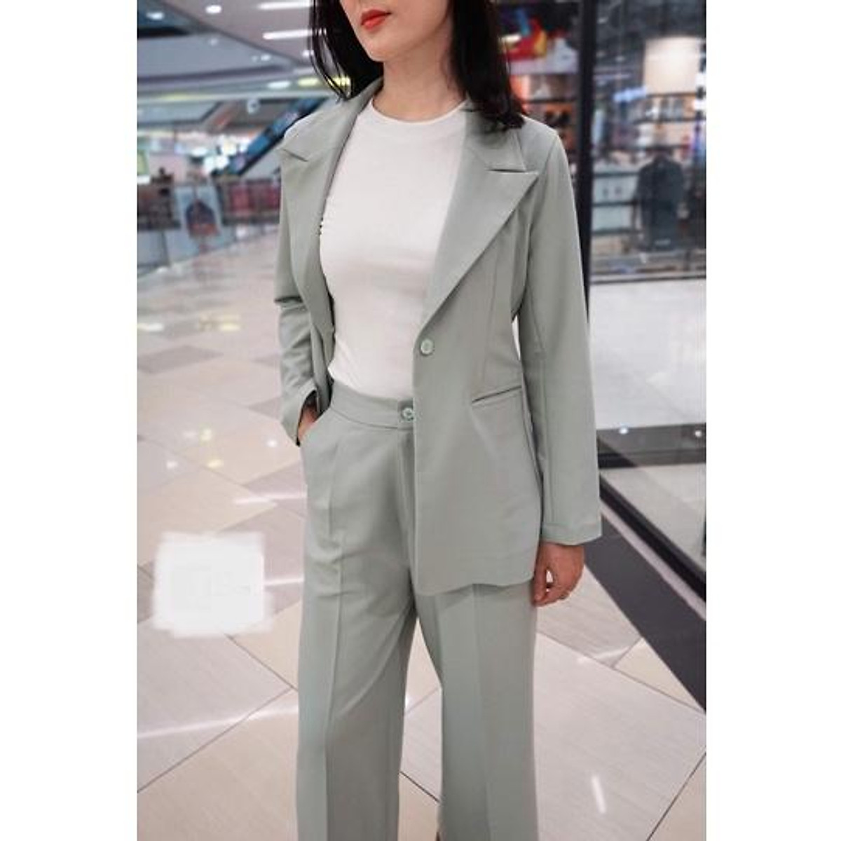 Giảm giá Set áo khoác vest kẻ caro tay lỡ form rộng mix quần cul kẻ sọc hot BeeCost #26 Giảm giá Set áo khoác vest kẻ caro tay lỡ form rộng mix quần cul kẻ sọc hot BeeCost