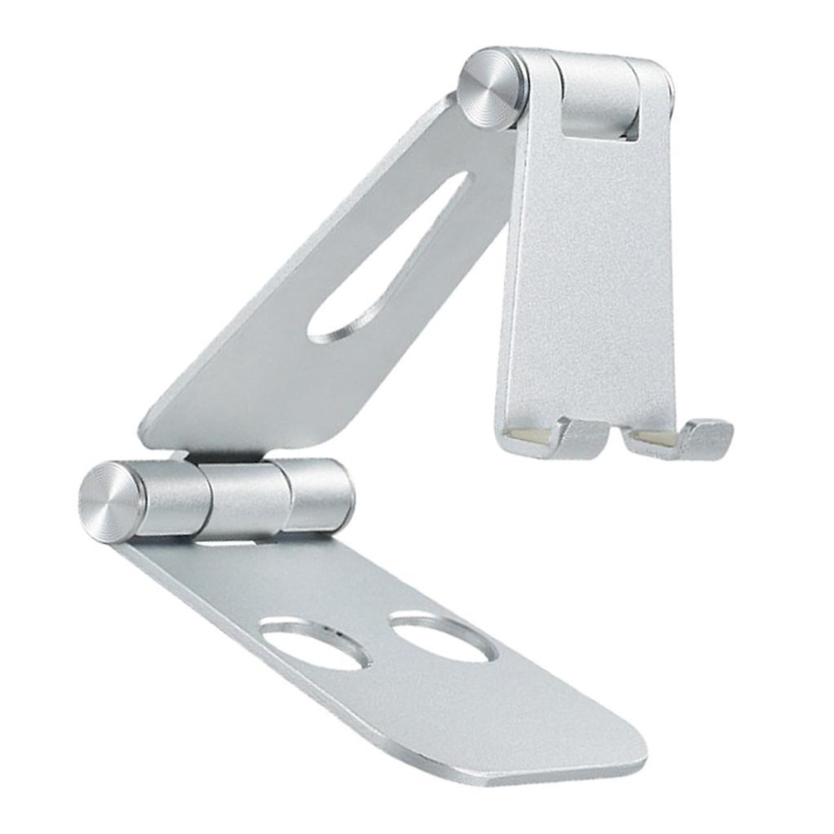 Desk Cell Phone Stand Dock Tablet Holder Cradle Tabletop Bracket Silver