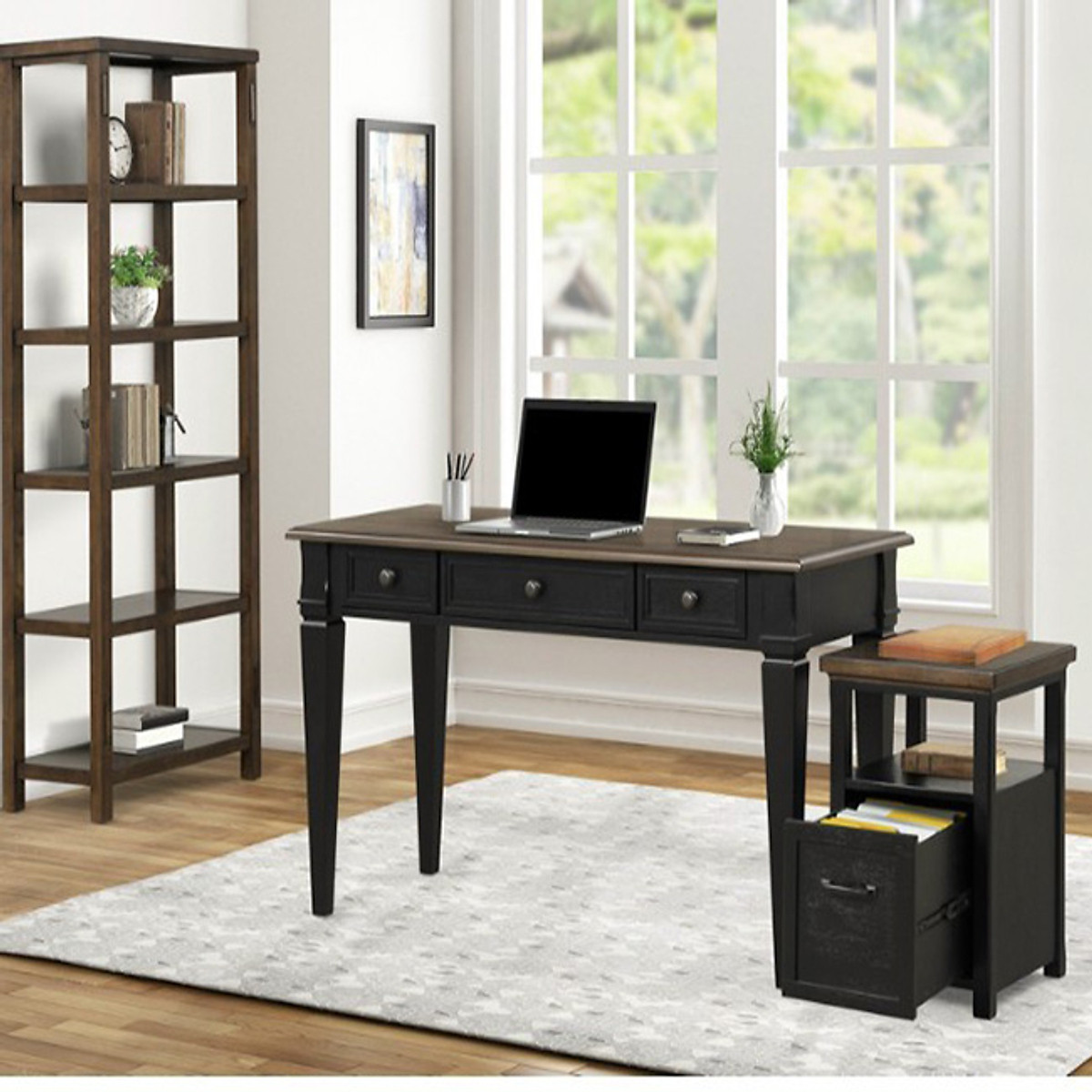 Combo phòng làm việc Broyhill Eden Collections 3 món bàn làm việc + tủ