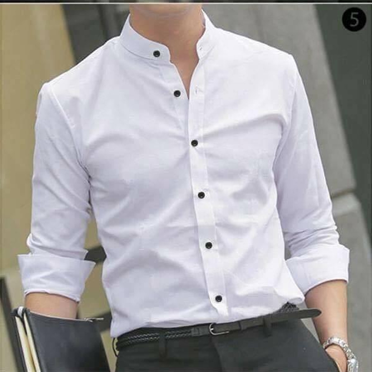 Áo sơ mi cổ tàu dài tay nam TUTO5 Slimfit chống nhăn TRISTAN445 TUTO5 Menswear #30 Áo sơ mi cổ tàu dài tay nam TUTO5 Slimfit chống nhăn TRISTAN445 TUTO5 Menswear
