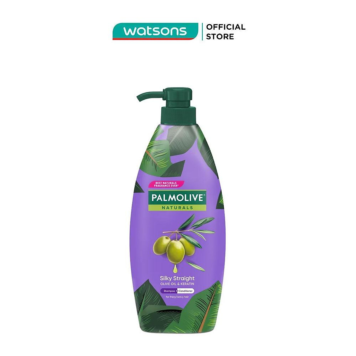 Dầu Gội Và Xả Palmolive Naturals Silky Straight Olive Oil & Keratin 600ml