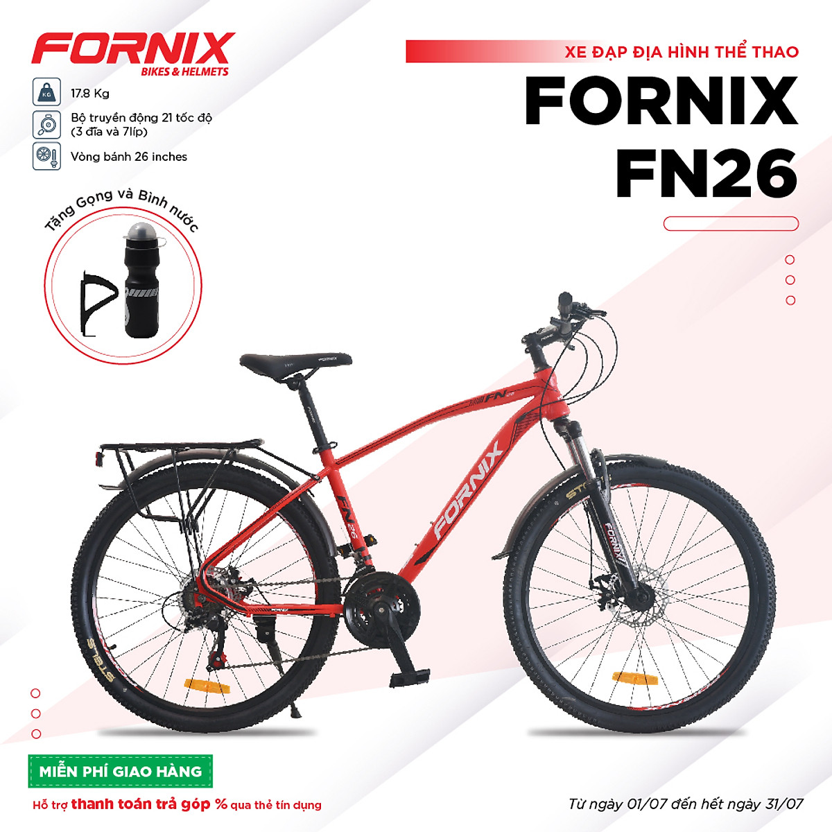 XE ĐẠP ĐỊA HÌNH FORNIX FN26