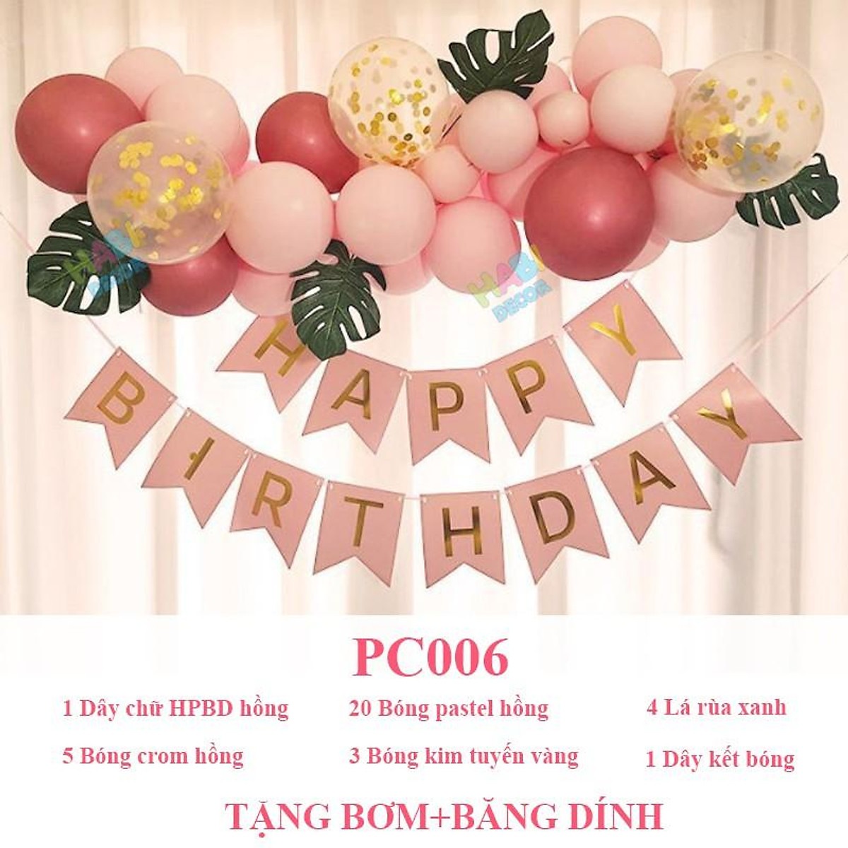 Bộ Bóng Bay Sinh Nhật BL096  Phụ Kiện Trang Trí Sinh Nhật Royal Party