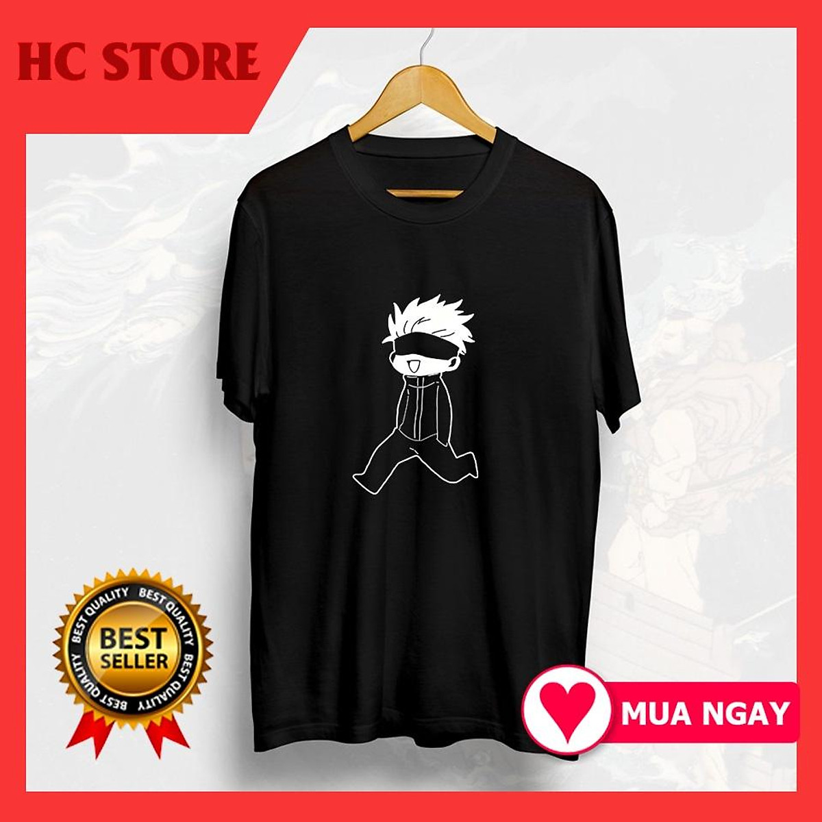 Mua Áo thun Jujutsu Kaisen Gojo Satoru Chibi (Black) ngắn tay độc ...