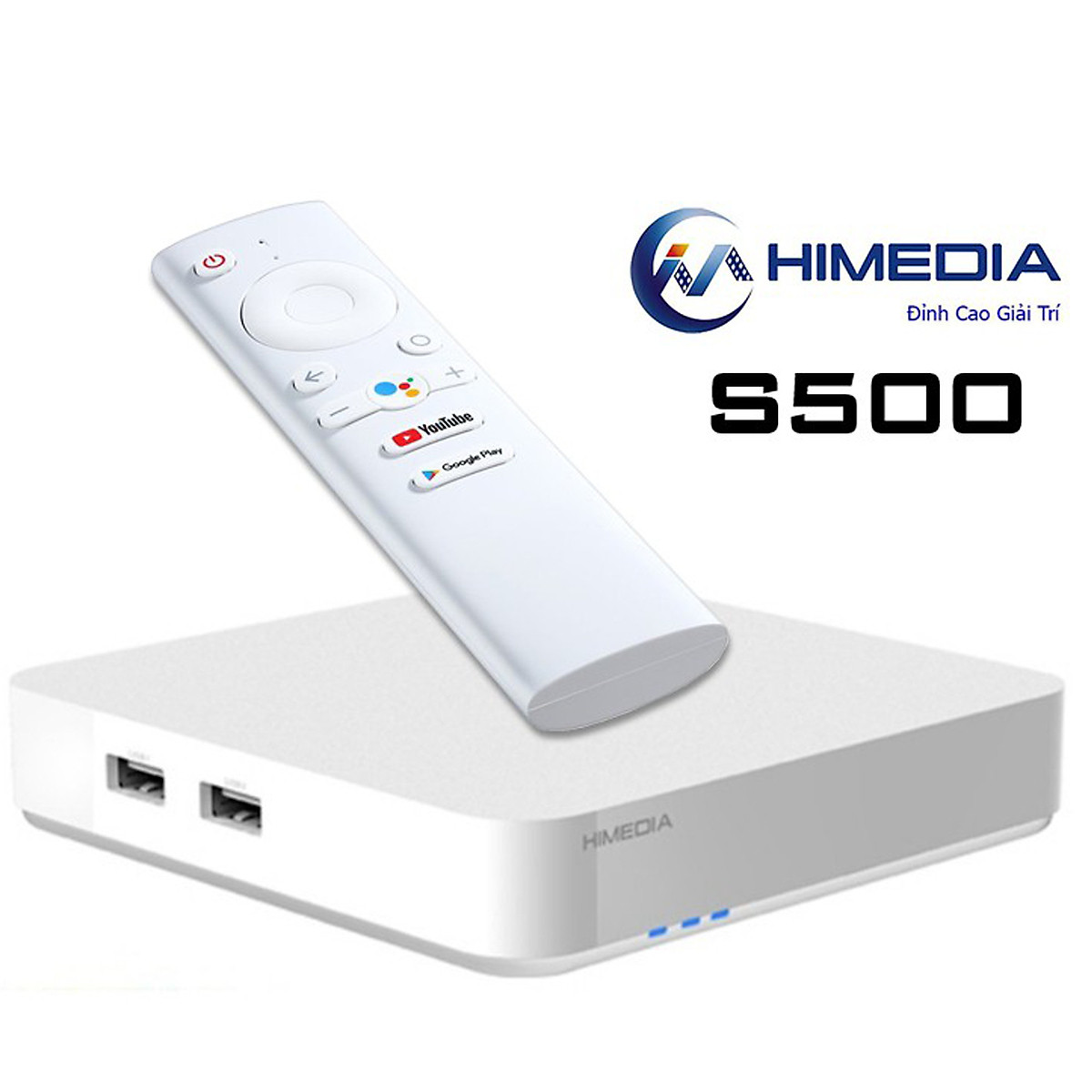 Android Tv Box HIMEDIA S500 - Android Chính Chủ Google 9.0, Ram 2G, Có Cổng Quang - Hàng Chính Hãng