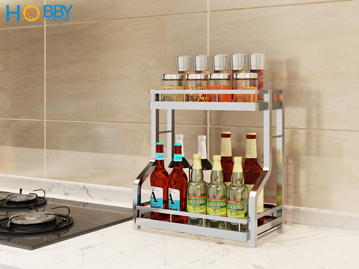 Kệ đựng gia vị 2 tầng Inox 304 HOBBY Home Decor GV2T