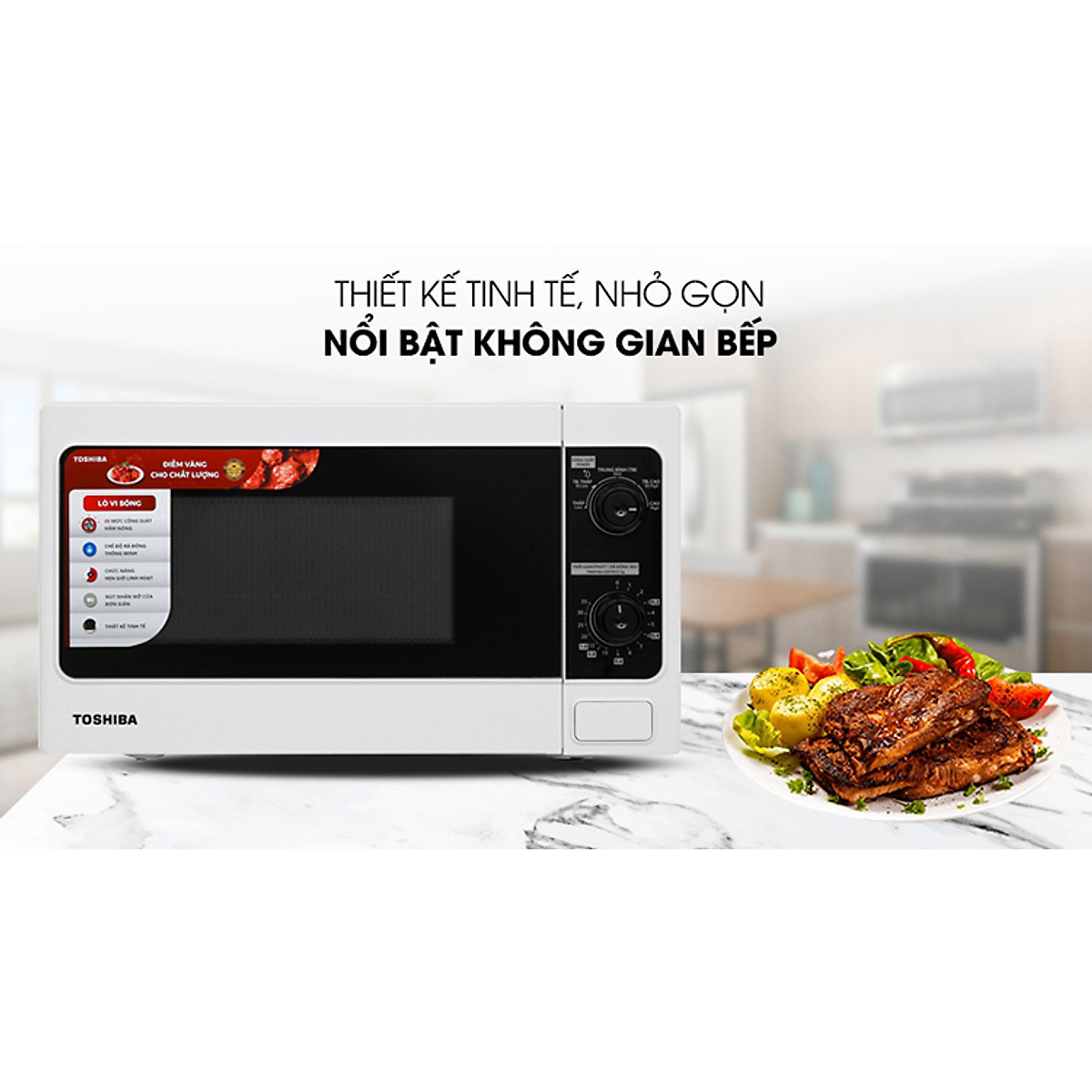 Lò Vi Sóng Toshiba ER-SM20(W1)VN (20 Lít) - Hàng Chính Hãng