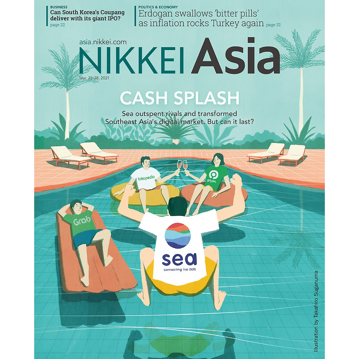 Nikkei Asian Review: Nikkei Asia - 2021: CASH SPLASH - 12.21 tạp chí kinh tế nước ngoài, nhập khẩu từ Singapore