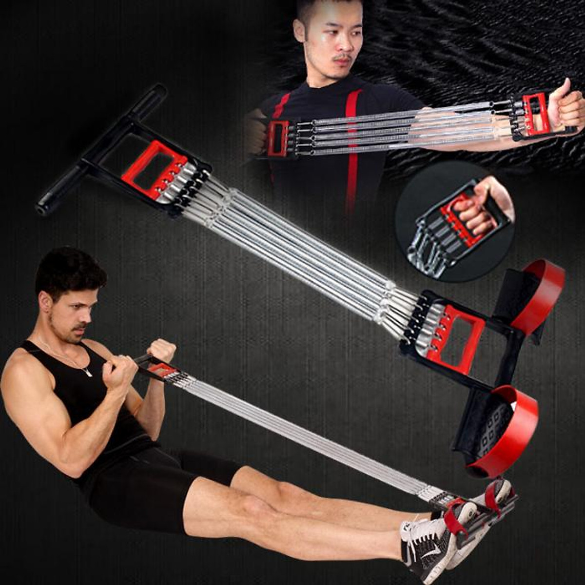 Dây Kéo Lò Xo 5 Sợi Tháo Lắp Đa Năng 2in1 Bản To Nâng Cấp (Tặng Thước Đo Vòng Eo)