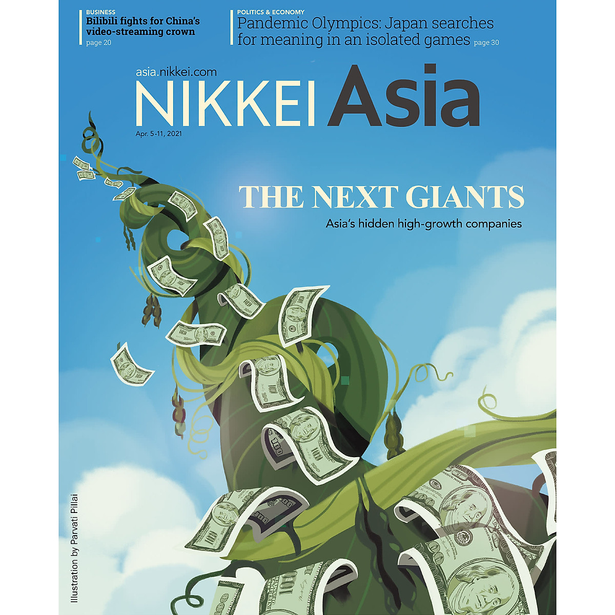 Nikkei Asian Review: Nikkei Asia - 2021: THE NEXT GIANTS - 14.21 tạp chí kinh tế nước ngoài, nhập khẩu từ Singapore