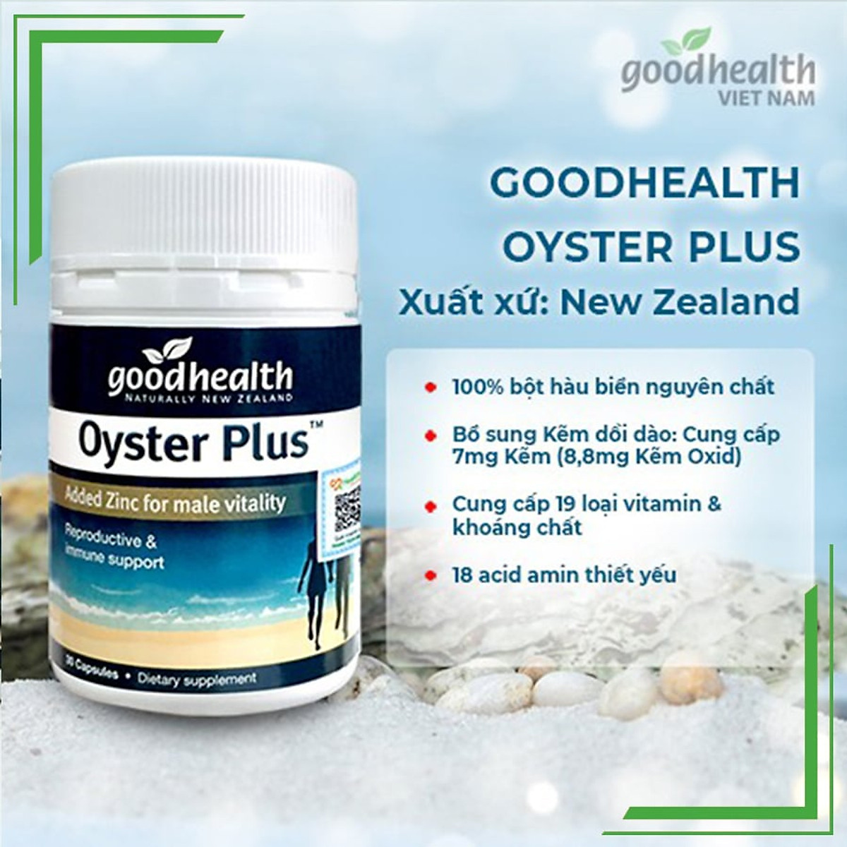 Tinh chất hàu biển Goodhealth Oyster Plus (30/60 viên)