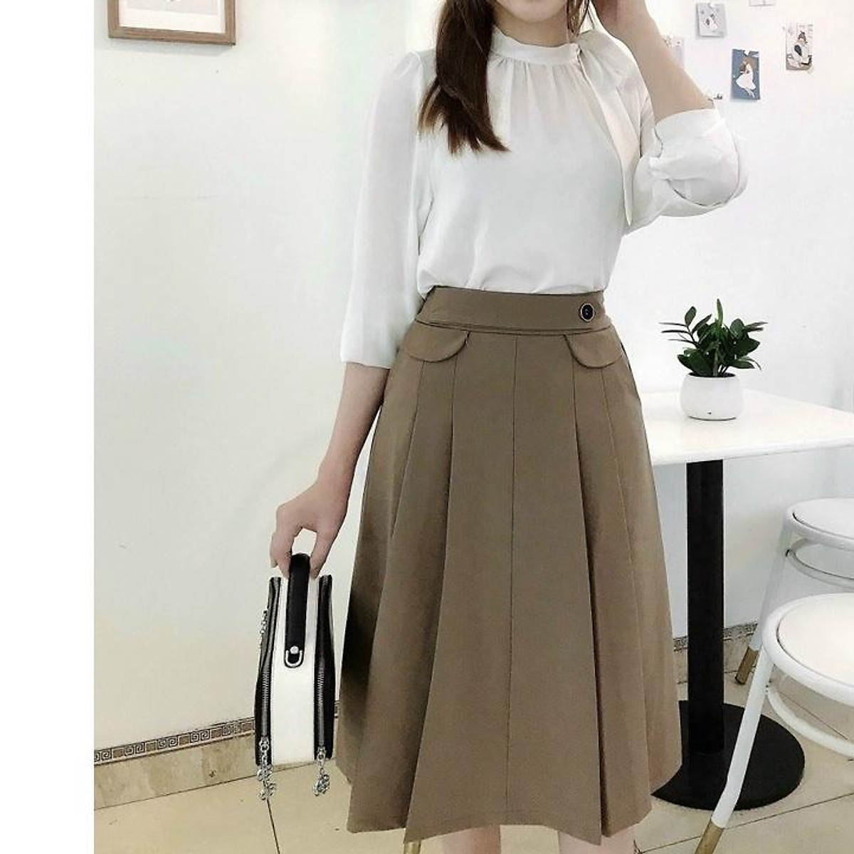 Mua Chân váy xòe qua gối chân váy công sở dáng dài chân váy ulzzang thời  trang hàn quốc  m1xl tại Shop Tổng Kho Đồ Bầu