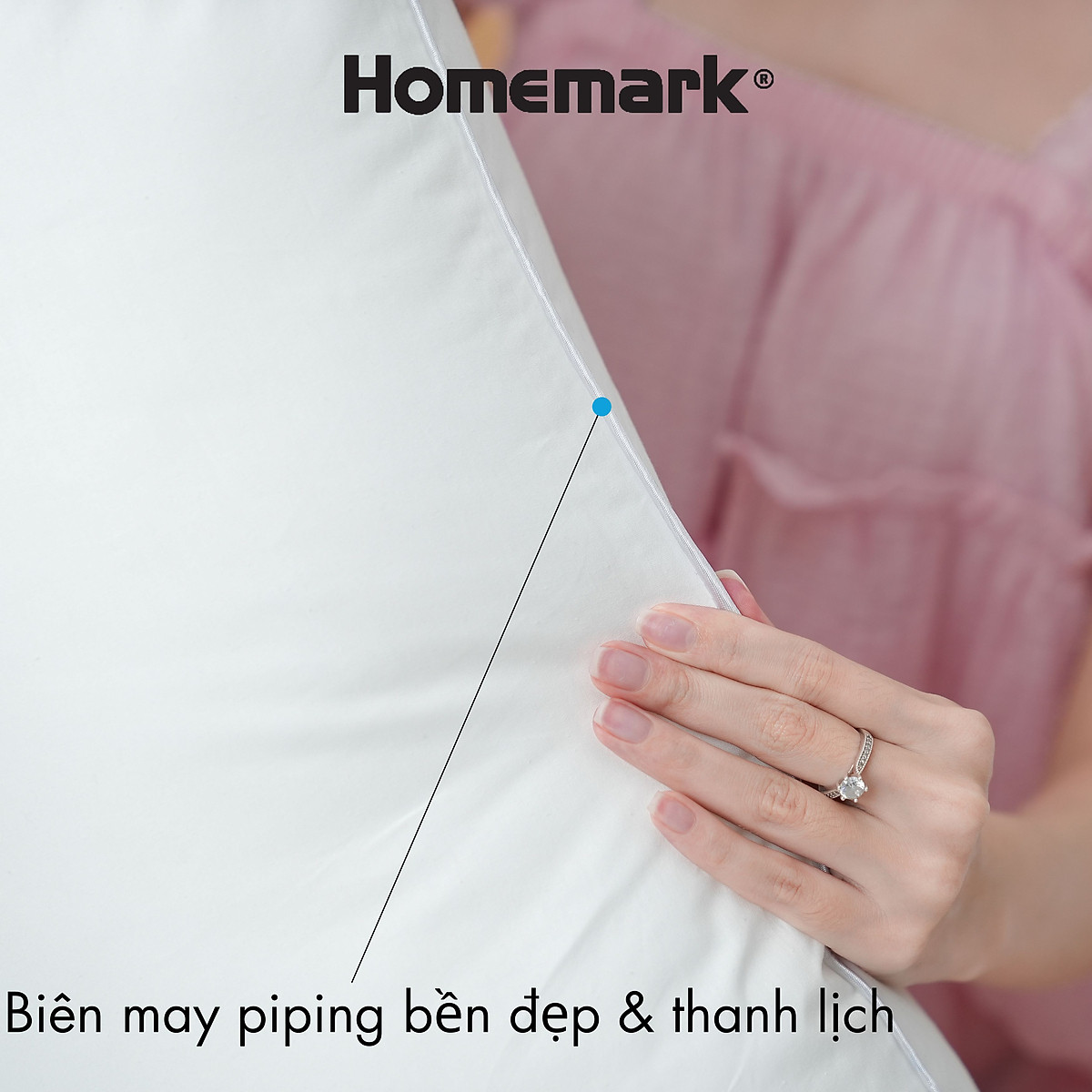 Ruột Gối Microfiber Lông Vũ Nhân Tạo Homemark - Siêu Mềm, Chống Xẹp, Thoáng Khí, Kháng Khuẩn
