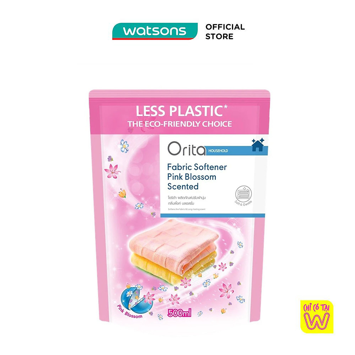 Nước Xả Vải Orita Hương Hoa Anh Đào Pink Blossom Fabric Softener 500ml