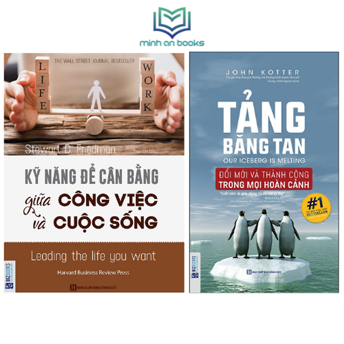 Combo Bộ 2 Cuốn Kỹ Năng Quản Lý Công Việc: Kỹ Năng Để Cân Bằng Giữa Công Việc Và Cuộc Sống + Tảng Băng Tan - MinhAnBooks