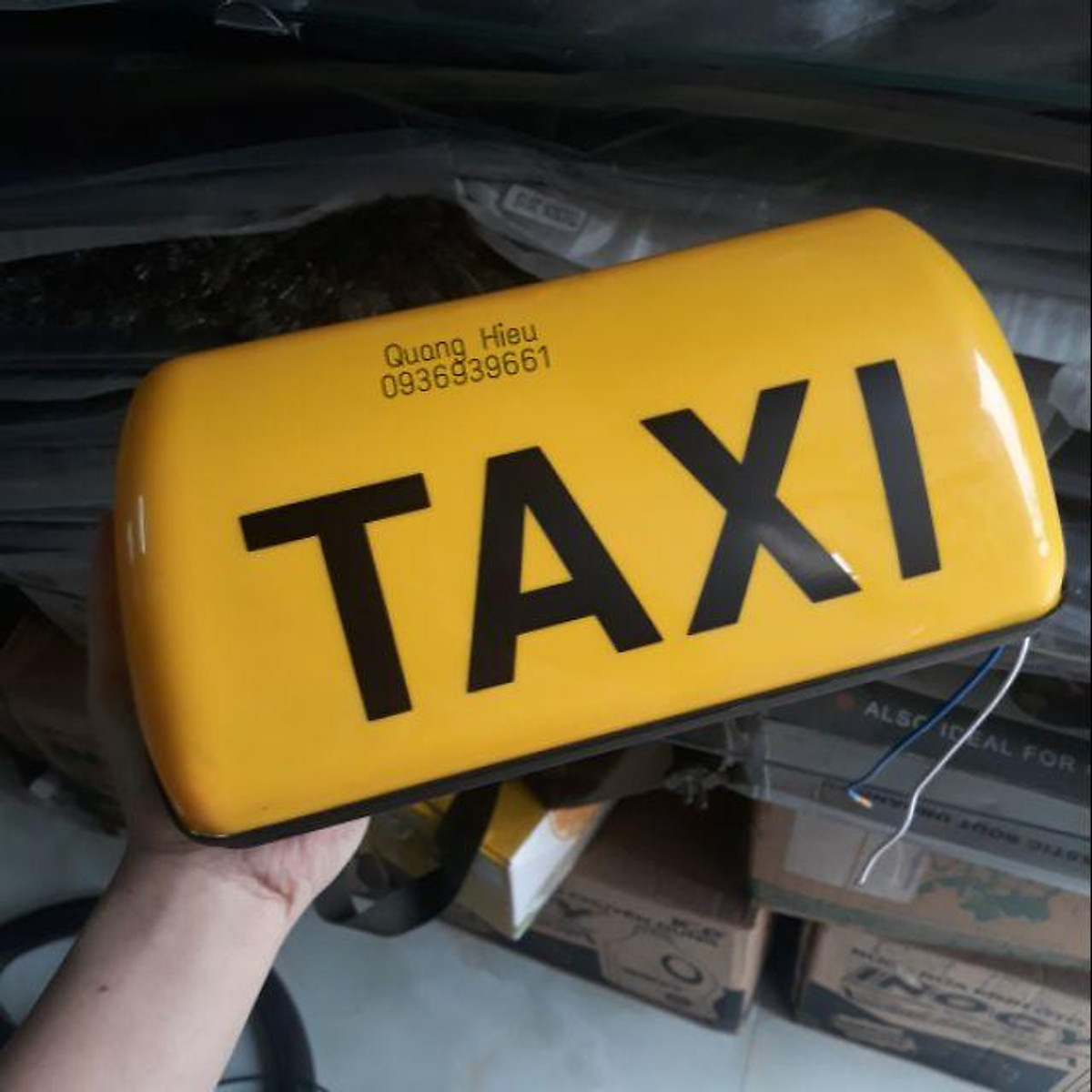 Mào taxi đế nam châm có đèn sz 28cm - Phụ kiện ngoại thất ô tô