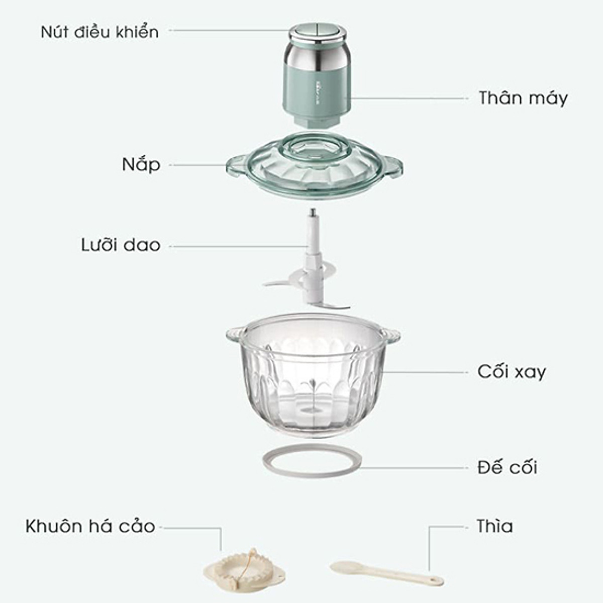 Máy xay thịt Bear QSJ-C04R8S - Hàng Chính Hãng