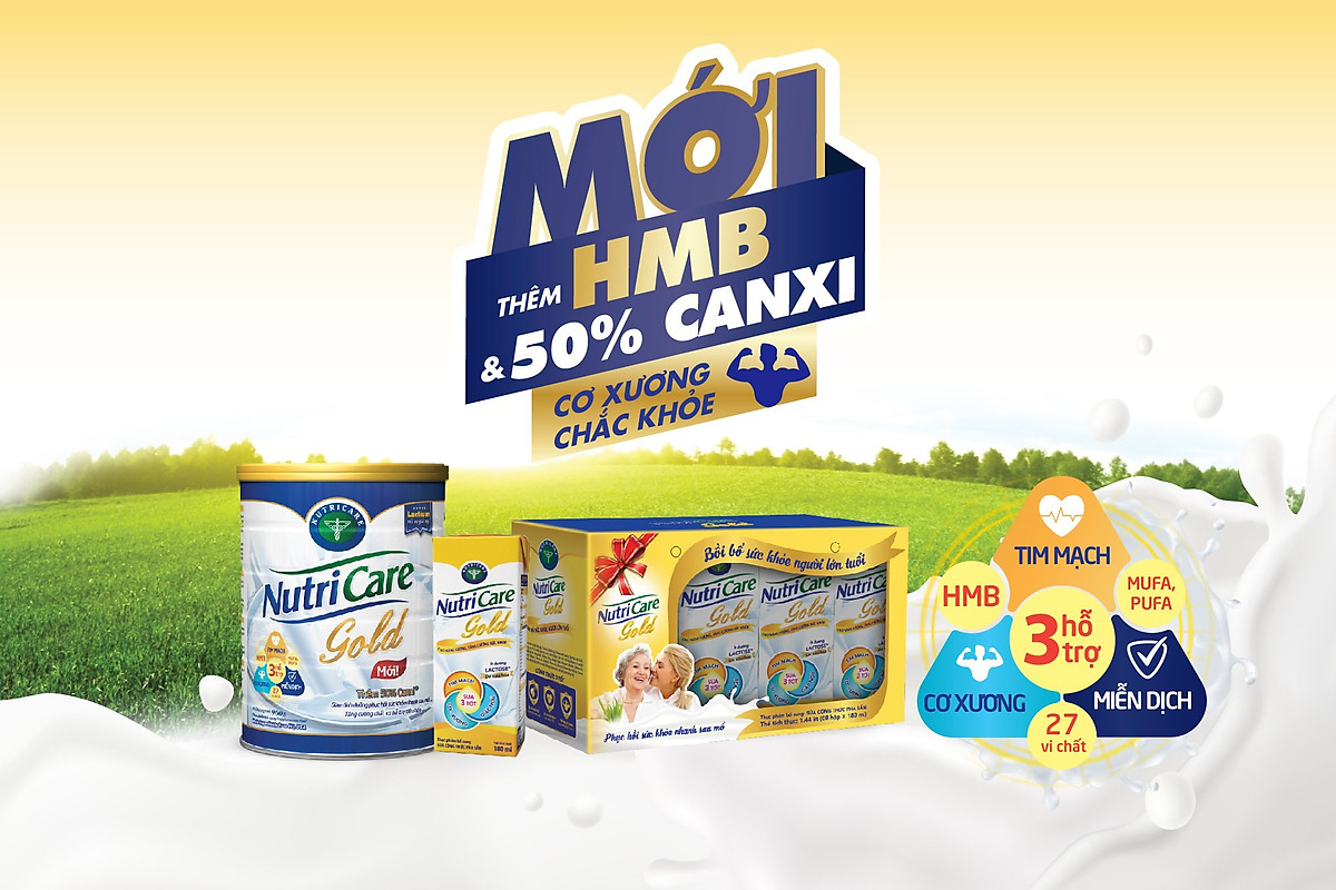 Sữa bột Nutricare Gold Mới phục hồi bồi bổ cơ thể (400g, 900g)