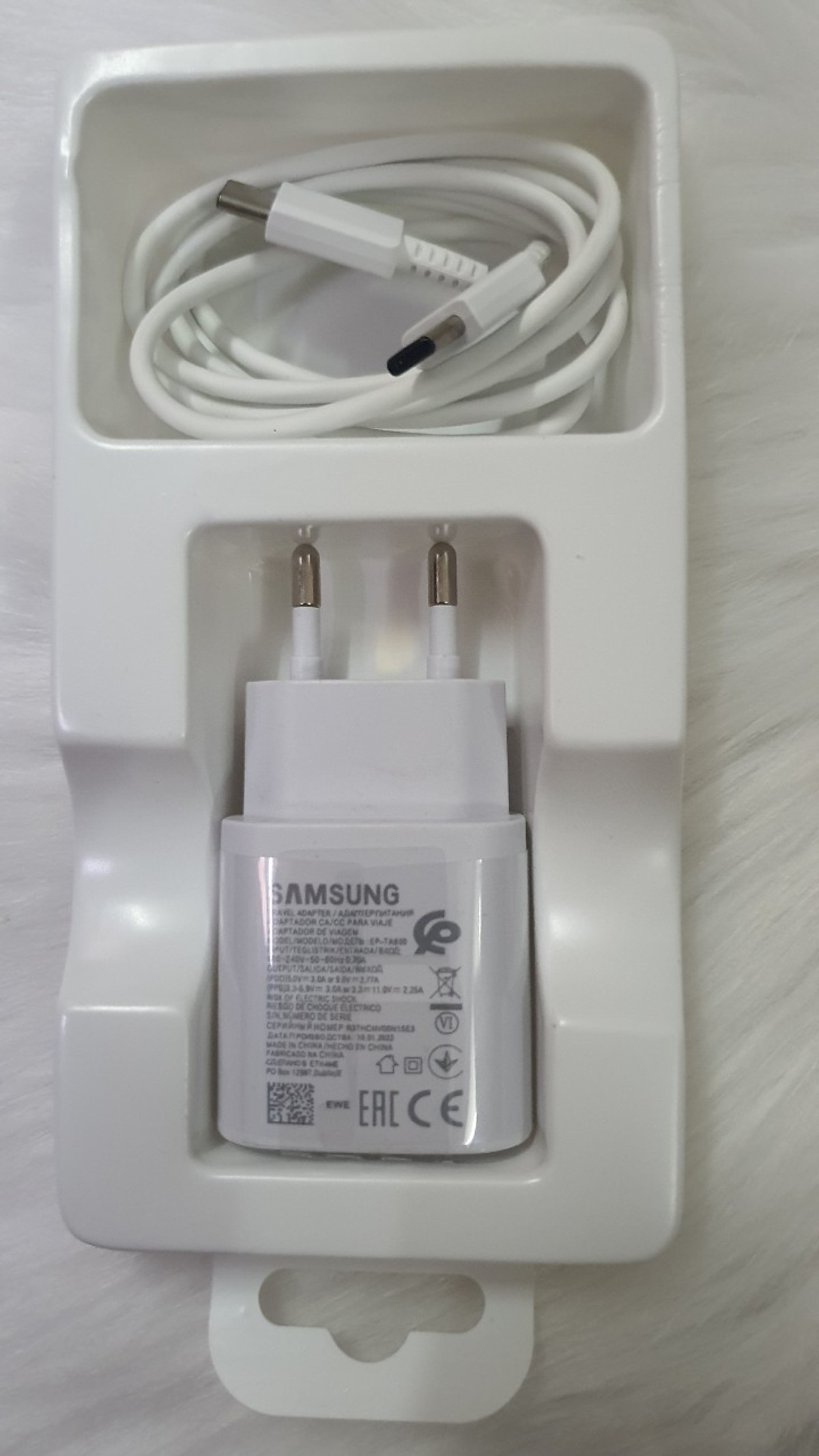 Bộ dây và củ sạc nhanh sam sung 25w type C - Hàng chính hãng