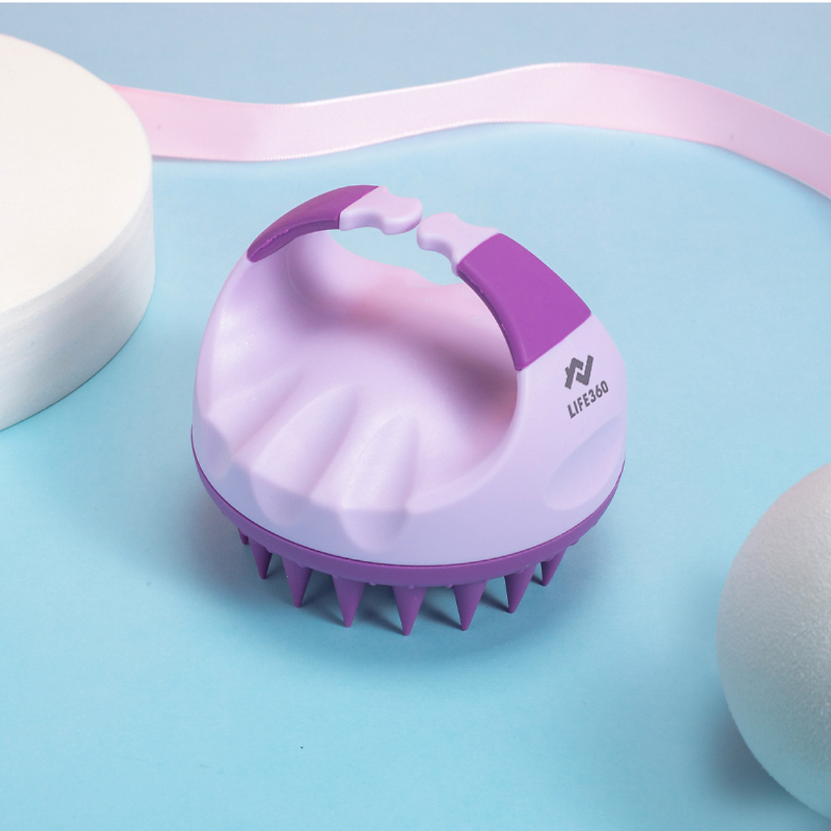 Lược gội đầu silicone Life360 LE-LGD22 - Massage da đầu, giảm ngứa, giảm gàu tăng cường tuần hoàn máu giảm gãy rụng tóc