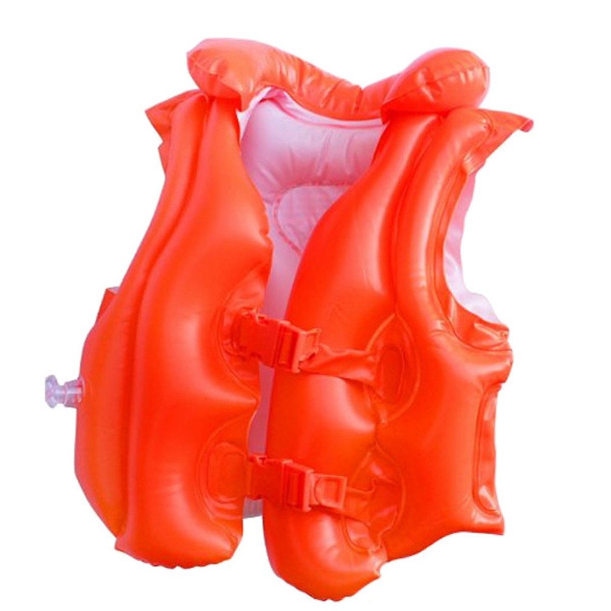 Áo phao tập bơi Yesure Intex Step 2 tiện dụng dành cho bé 3-6 tuổi(<30 kg), chất liệu nhựa PVC màu cam bắt mắt an toàn cho bé, không thấm nước, dễ dàng vệ sinh - Hàng Chính Hãng Tặng kèm bịt tai Silicon chống nước