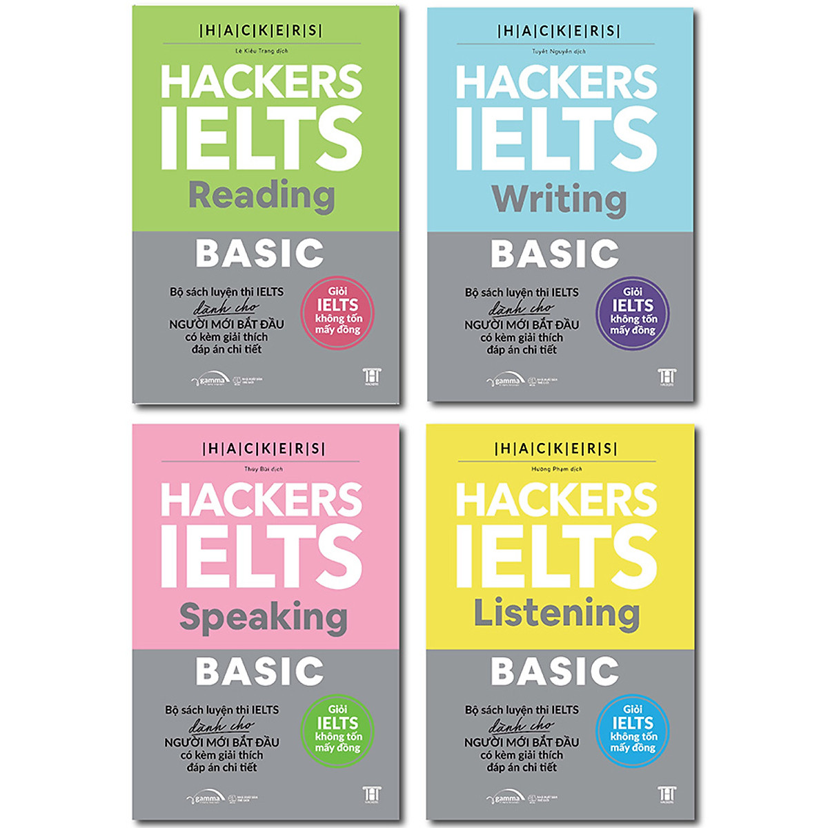 Combo 4 Cuốn: Bộ Hackers IELTS Basic