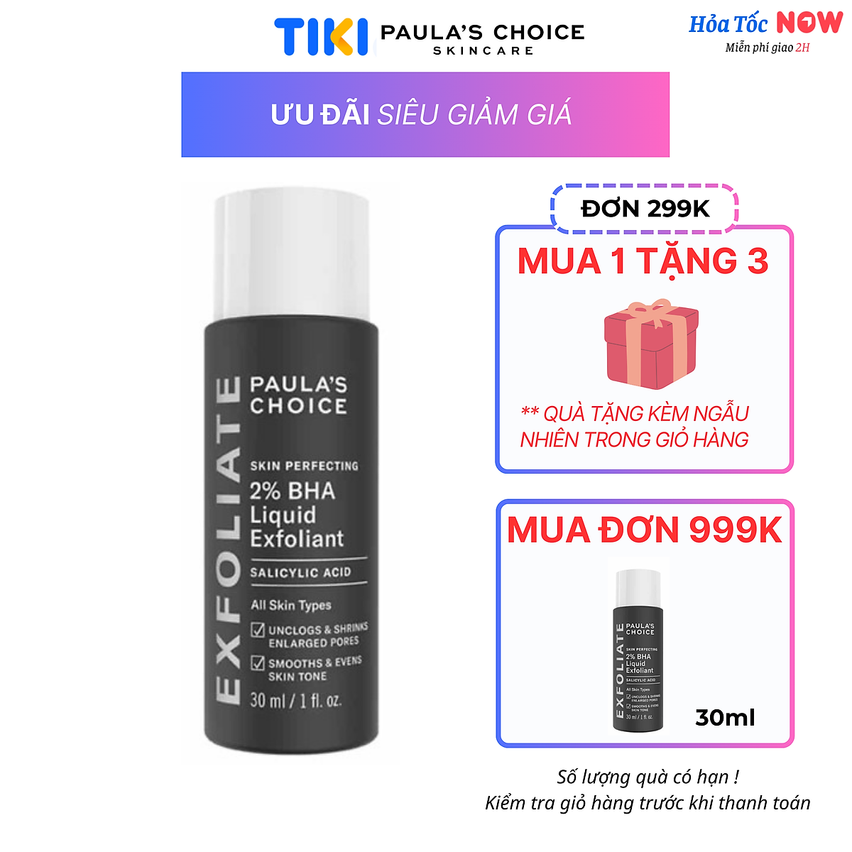 Dung Dịch Tẩy Tế Bào Chết Paula's Choice Skin Perfecting 2% BHA Liquid (30ml)