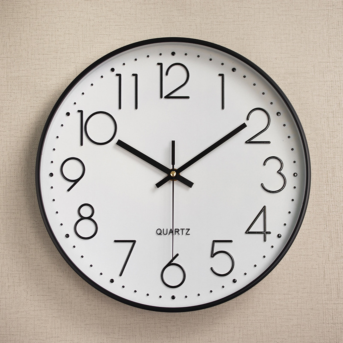 Đồng hồ treo tường quartz cao cấp kim trôi yên tĩnh - Đường kính 35cm - BH 12 tháng [TẶNG PIN + MÓC TREO]