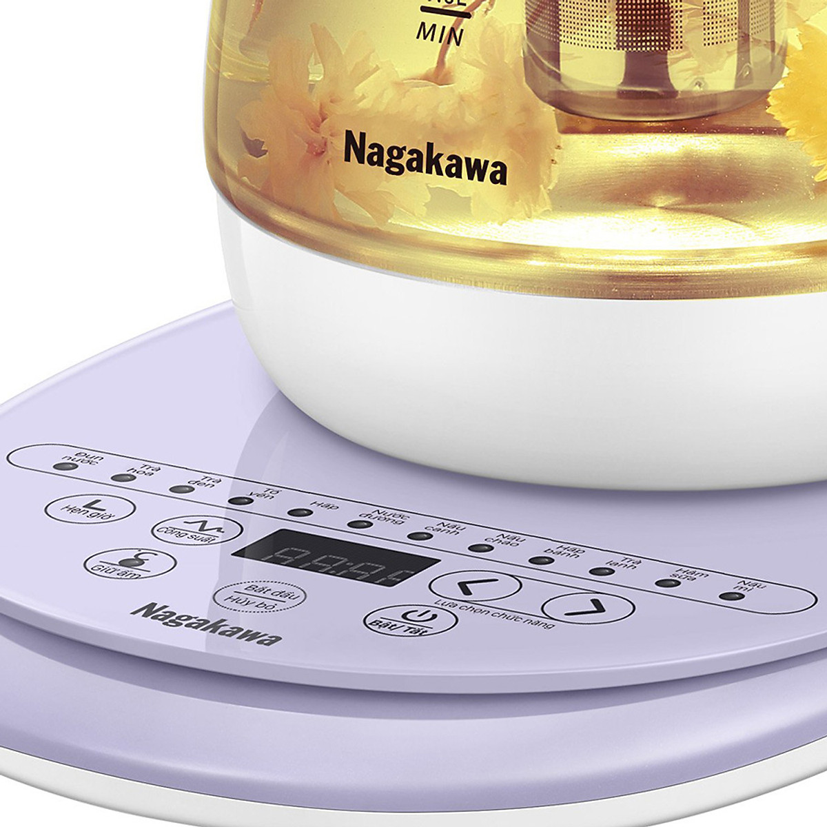 Ấm siêu tốc thủy tinh đa năng Nagakawa NAG0316 (1.8 Lít) - Hàng chính hãng