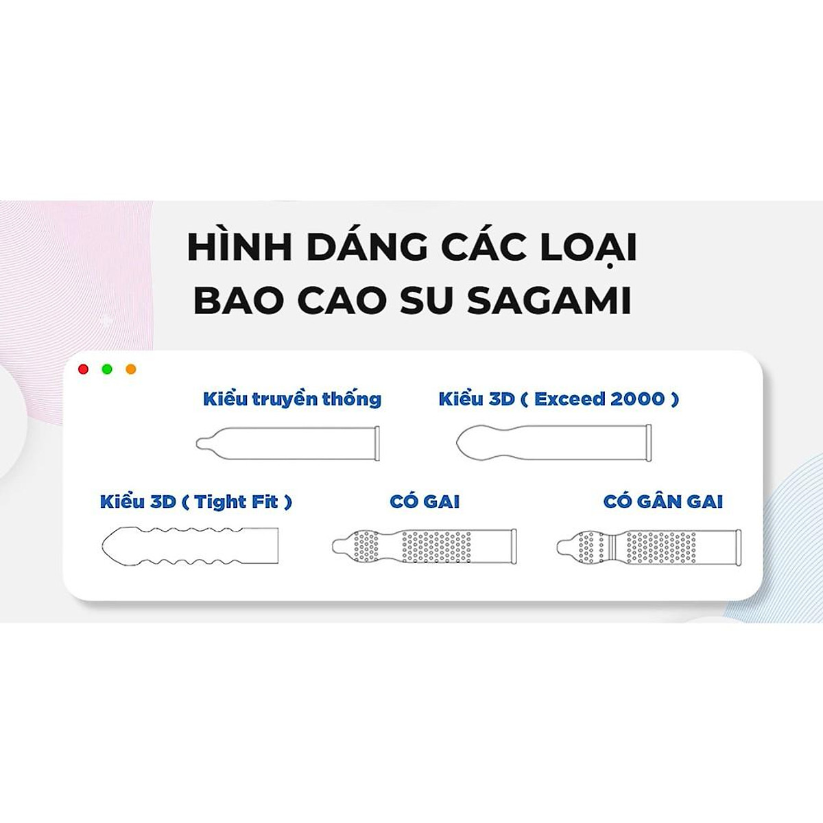 Combo 2 hộp Bao cao su Sagami Exceed 2000 - Thiết kế 3D - Một lần thắt - Hộp 12 chiếc