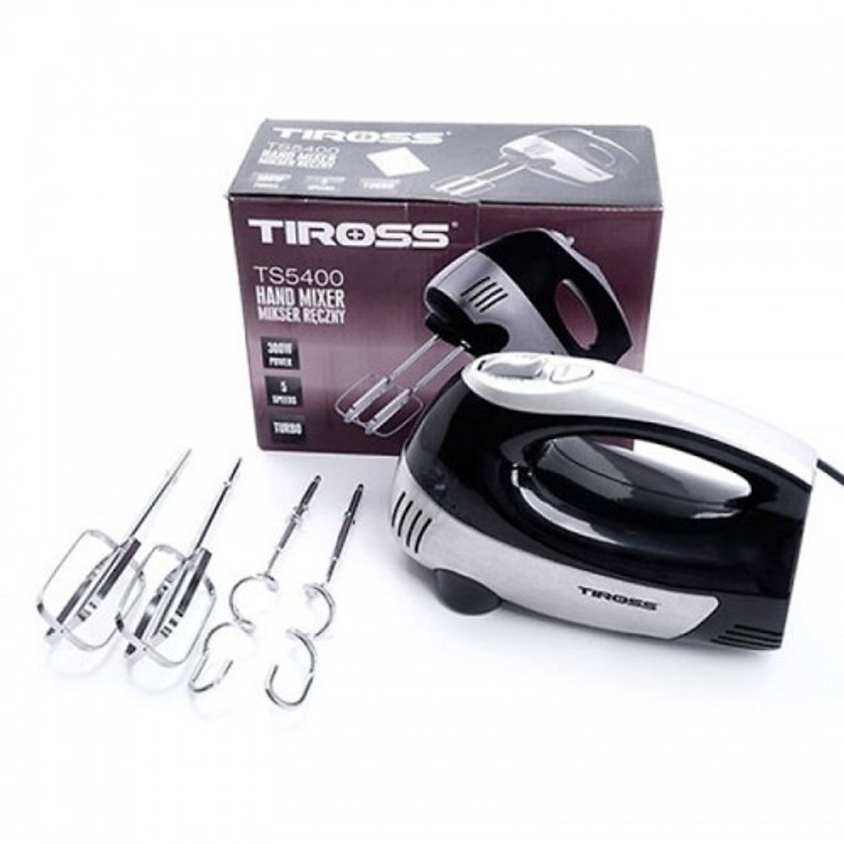 Máy đánh trứng Tiross TS5400 - Đen - Hàng chính hãng
