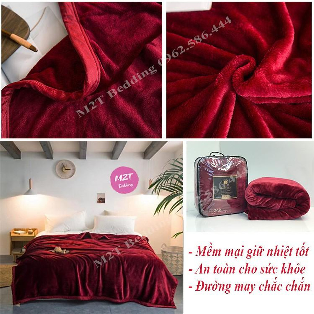 Chăn Lông Tuyết BLANKET Mềm Mịn Dày Ấm Dùng 4 Mùa Kích Thước 2m x 2m3