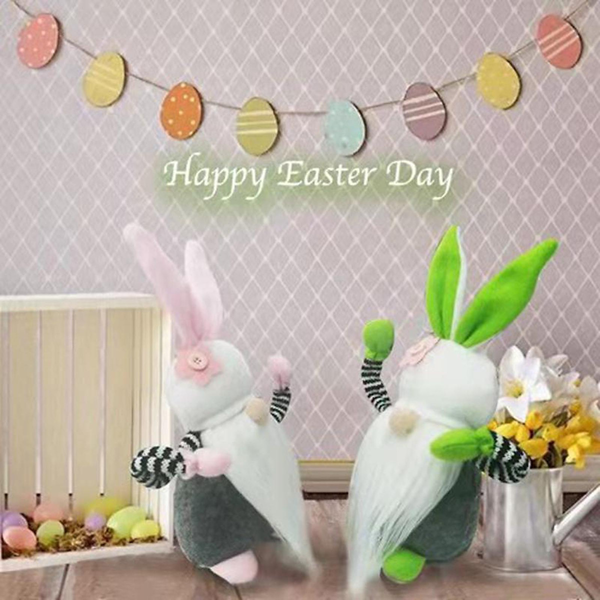 2Pack Easter Bunny Leprechaun Gnome Plush Dwarf Gnomes Home Holiday Decor 2Pack Easter Bunny Leprechaun Gnome Plush Dwarf Gnomes Home Holiday Decor