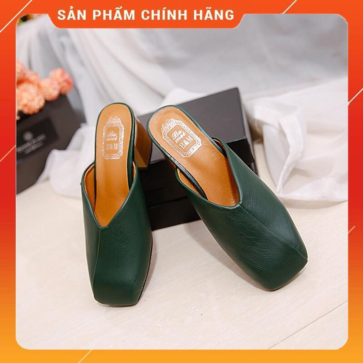 Sục da nữ - mũi vuông, đế cao 5p,