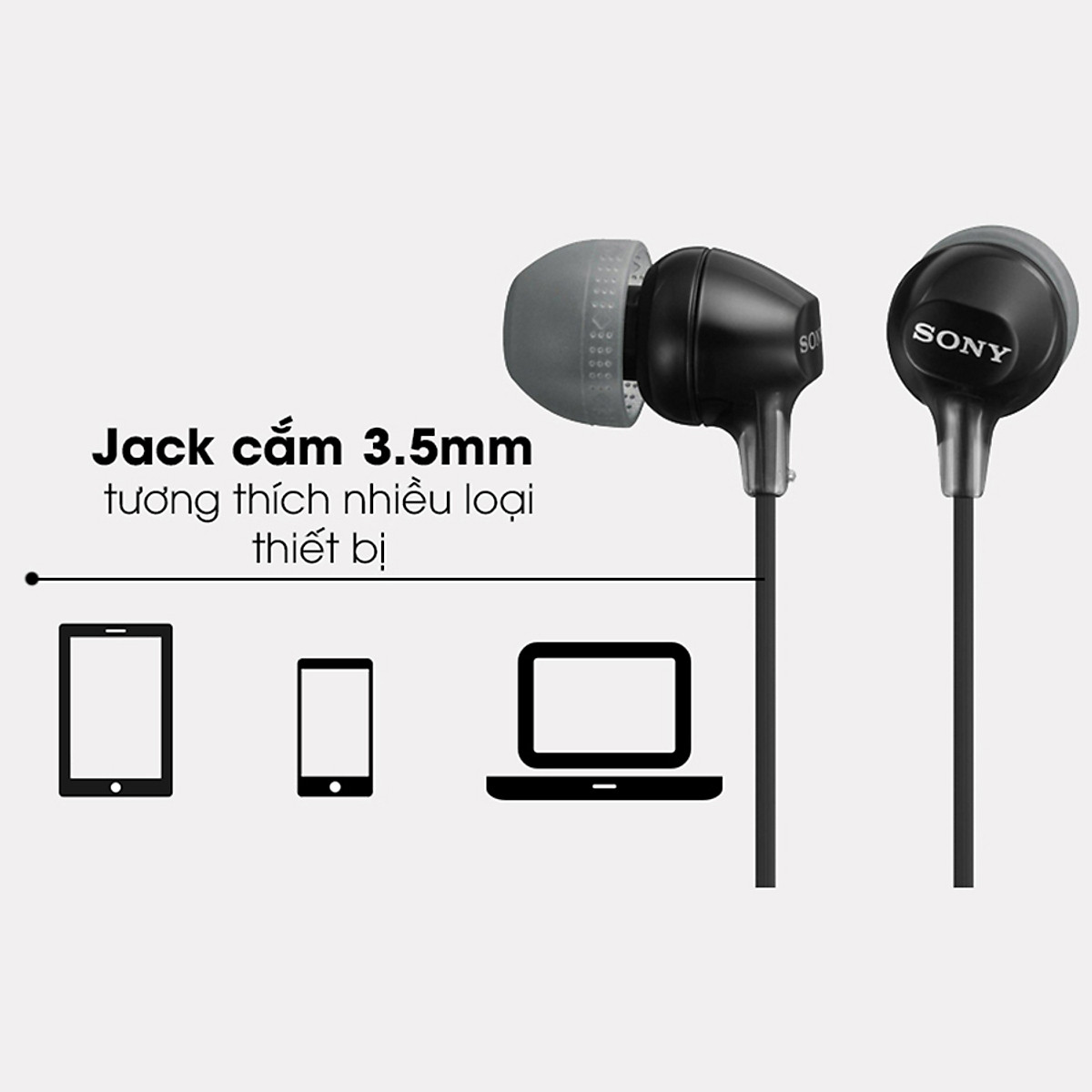 Tai Nghe Nhét Tai Sony MDR-EX15AP - Hàng Chính Hãng
