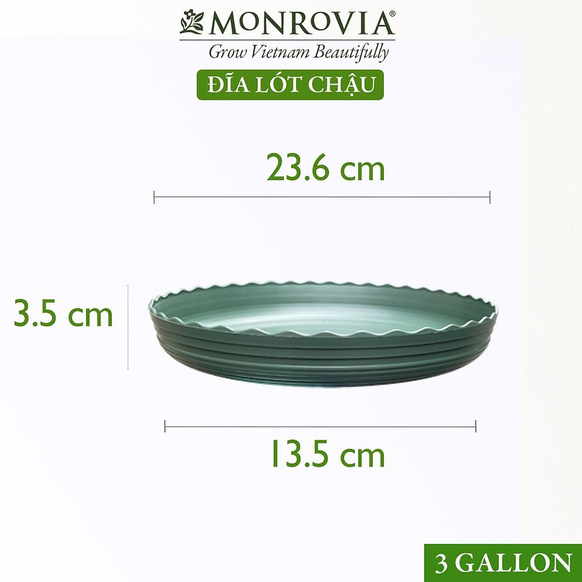 Đĩa lót chậu nhựa trồng cây Monrovia chậu trồng cây, chậu cây cảnh mini, để bàn, treo ban công, treo tường, chính hãng
