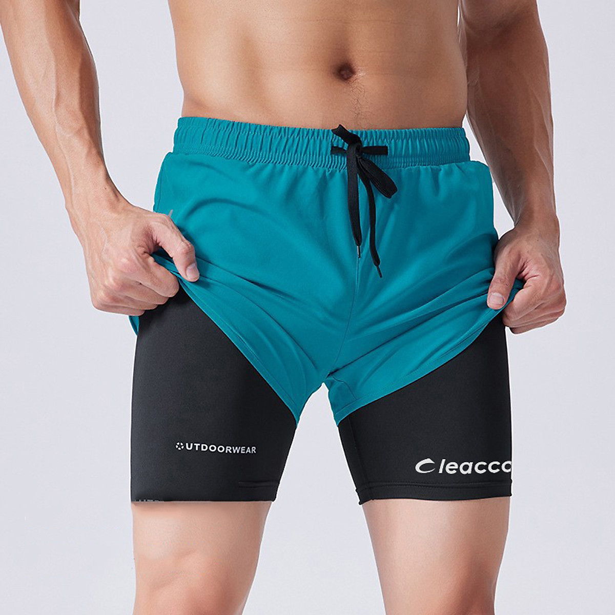 Quần short đùi thể thao ngắn tập gym , quần chạy bộ , đá bóng có lớp lót bó cơ chống lộ Cleacco C622 Bảo Hành 12 Tháng - Boro Sport