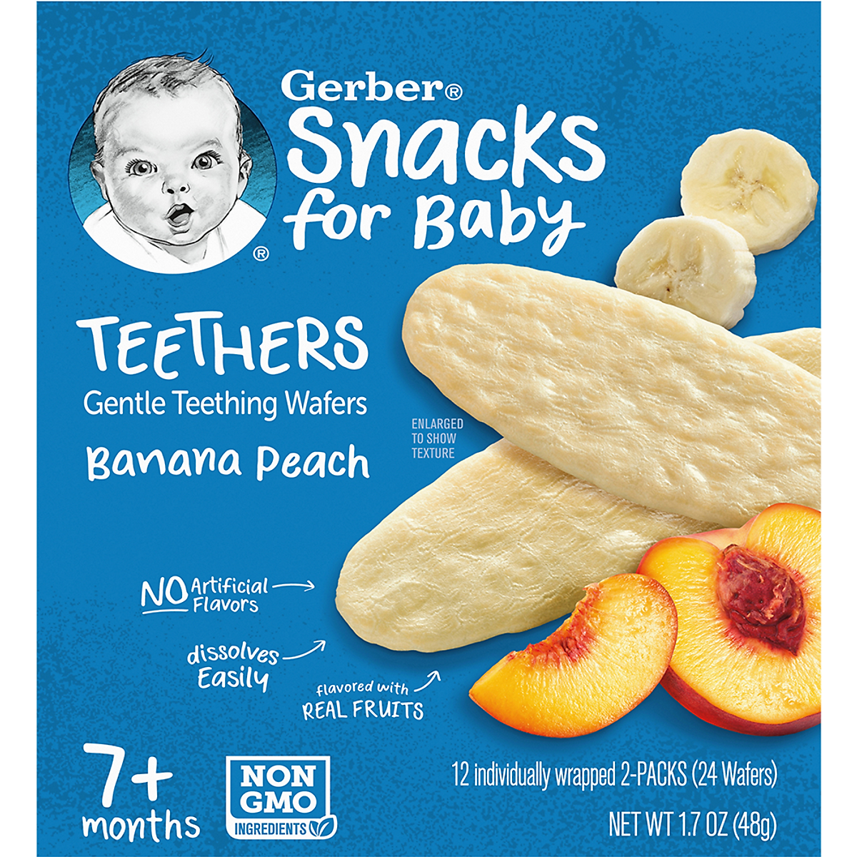 Bánh Gạo Gerber vị Chuối Đào 48g cho trẻ trên 7 tháng tuổi