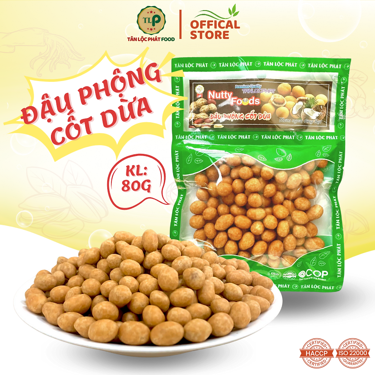 ĐẬU PHỘNG CỐT DỪA TÂN LỘC PHÁT - BỊCH 100G