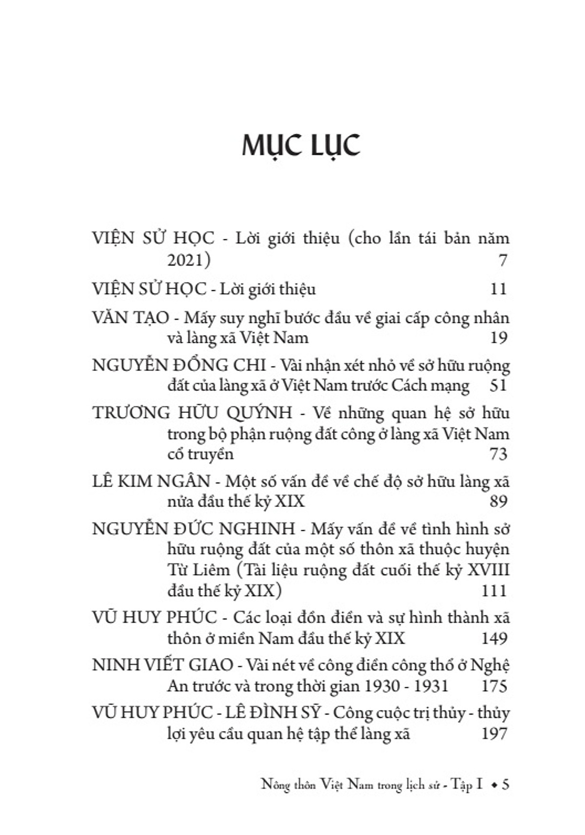 Combo 2 tập: Nông Thôn Việt Nam Trong Lịch Sử