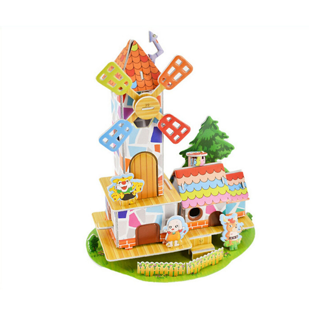 Gotoamei 3D DIY Puzzle Castle Model Cartoon House Assembling Paper Toy