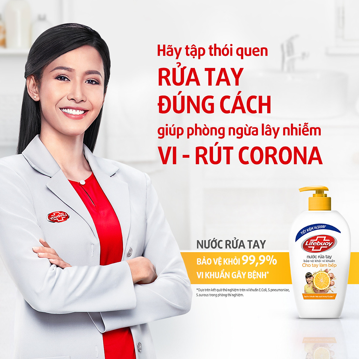 Combo 2 Nước Rửa Tay Lifebuoy Cho Tay Làm Bếp Giúp Khử Mùi Khó Chịu Và Bảo Vệ Khỏi 99.9% Vi Khuẩn Trên Tay Chai 450g